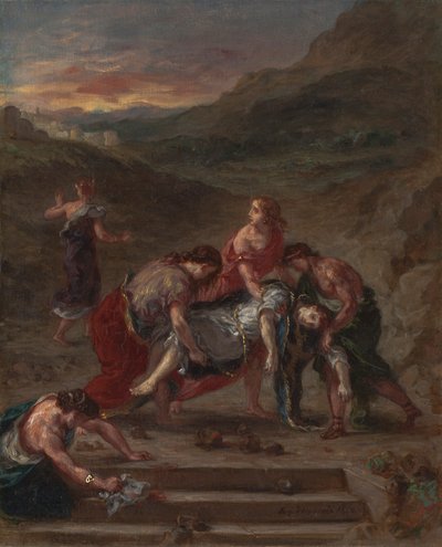San Esteban llevado por sus discípulos, 1862 de Ferdinand Victor Eugene Delacroix